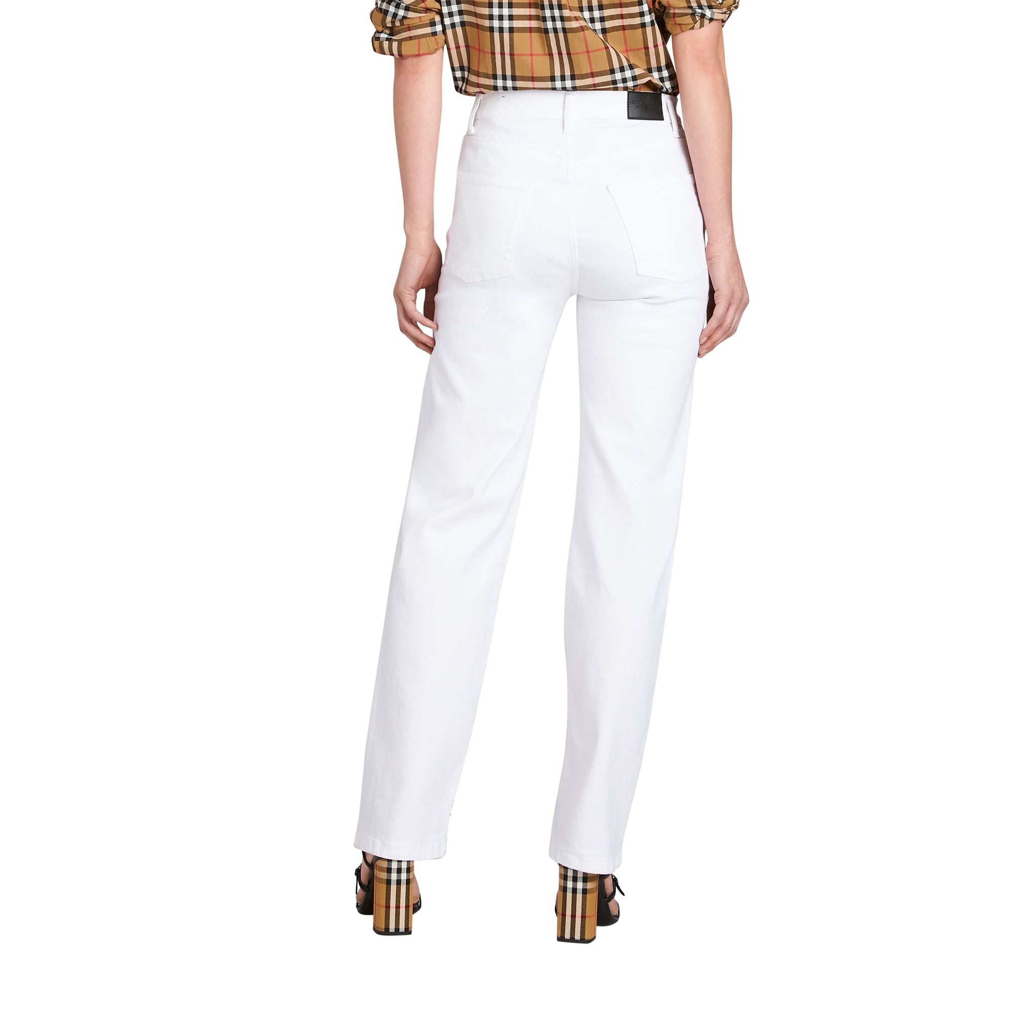 WHITE Jean de coupe droite en denim ultra-stretch