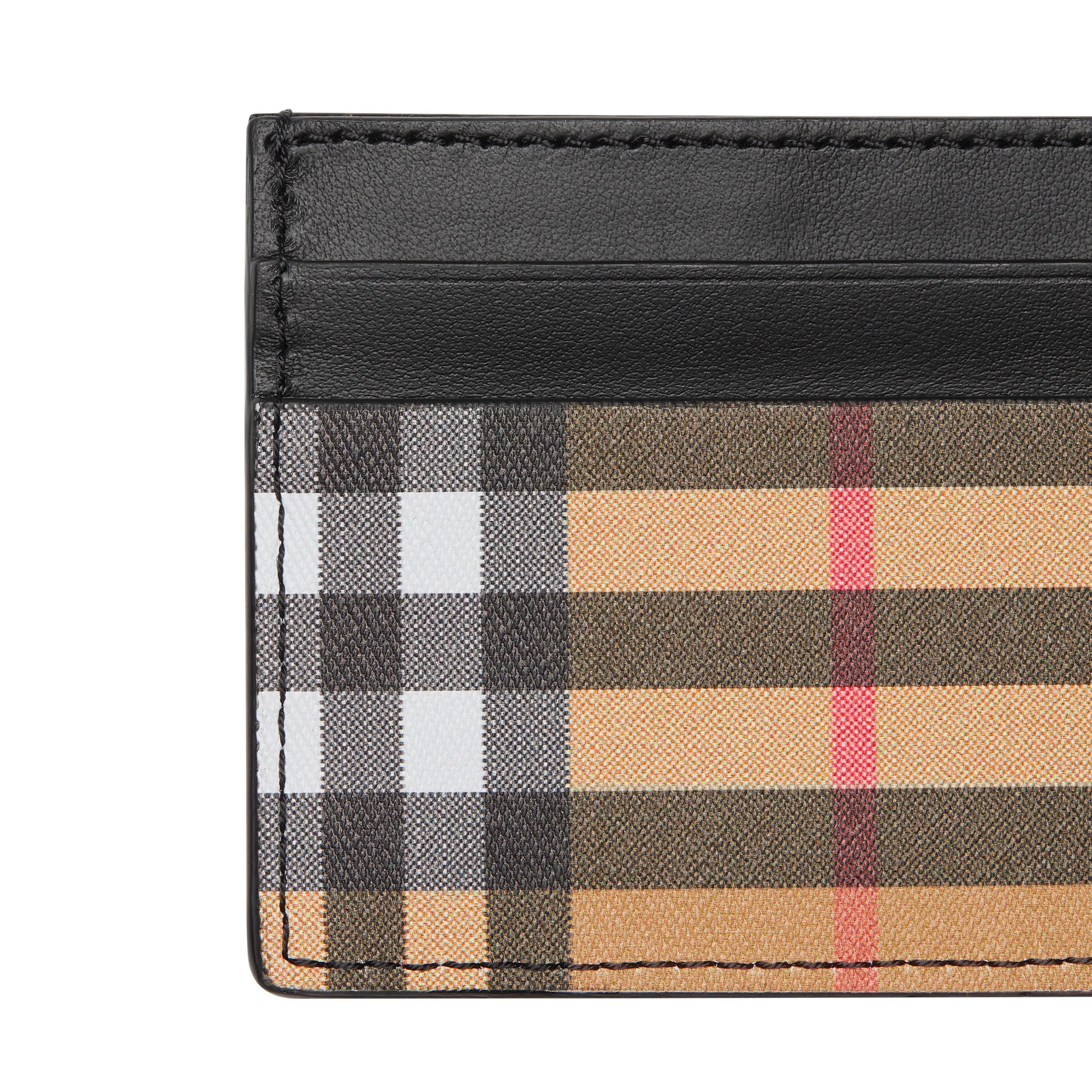 BLACK Porte-cartes en cuir et à motif Vintage check