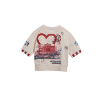 CHALK WHITE T-shirt en coton avec motif glace