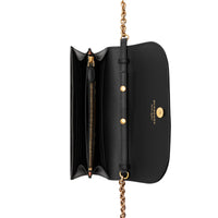 BLACK Portefeuille en cuir et à motif Vintage check avec chaîne