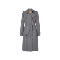 Trench long en gabardine de coton - Gris foncé