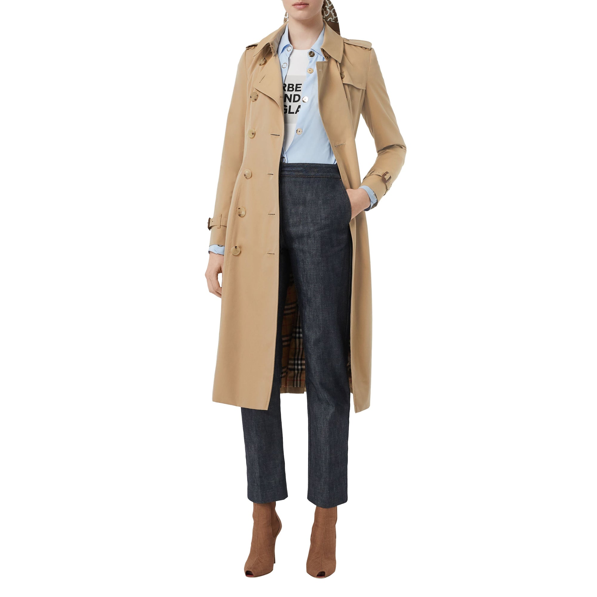 Trench-coat long Chelsea Heritage - Miel