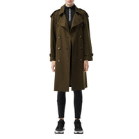 Trench mi-long en gabardine tropicale - Kaki militaire foncé