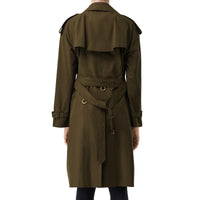 Trench mi-long en gabardine tropicale - Kaki militaire foncé