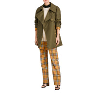MILITARY OLIVE Trench en gabardine de coton avec col surdimensionné