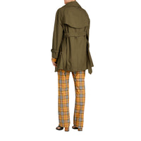 MILITARY OLIVE Trench en gabardine de coton avec col surdimensionné