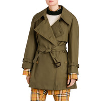 MILITARY OLIVE Trench en gabardine de coton avec col surdimensionné