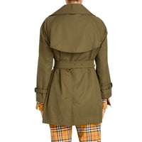 MILITARY OLIVE Trench en gabardine de coton avec col surdimensionné