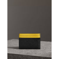 BLACK Porte-cartes en cuir bicolore