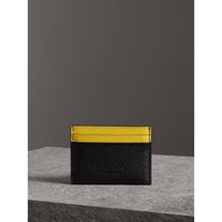 BLACK Porte-cartes en cuir bicolore