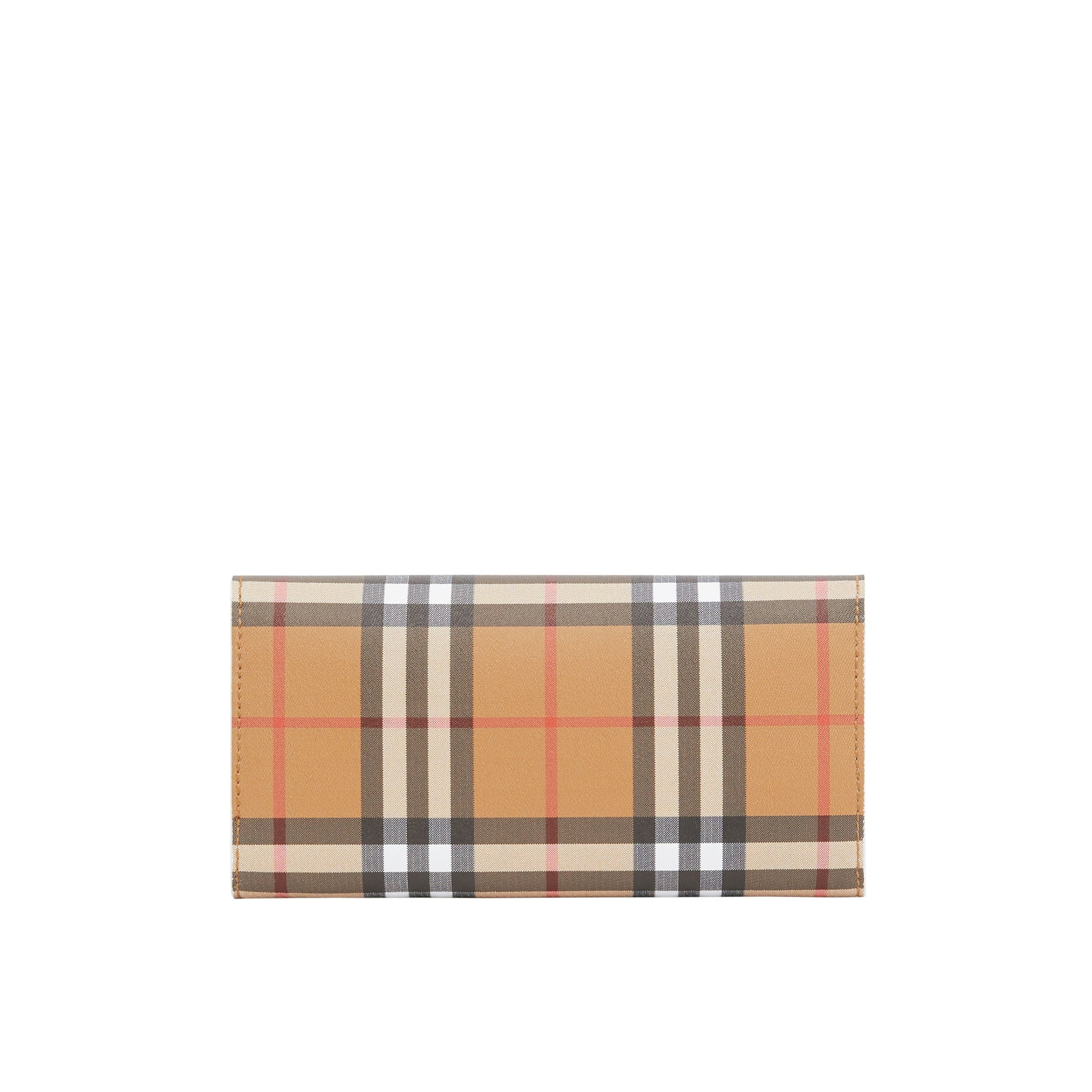 Portefeuille continental en cuir et à motif Vintage check - Blanc Craie