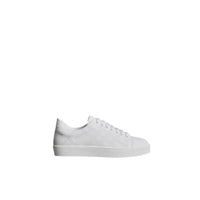 OPTIC WHITE Sneakers en cuir à motif check perforé