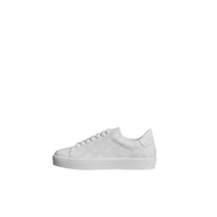 OPTIC WHITE Sneakers en cuir à motif check perforé