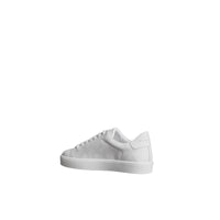 OPTIC WHITE Sneakers en cuir à motif check perforé