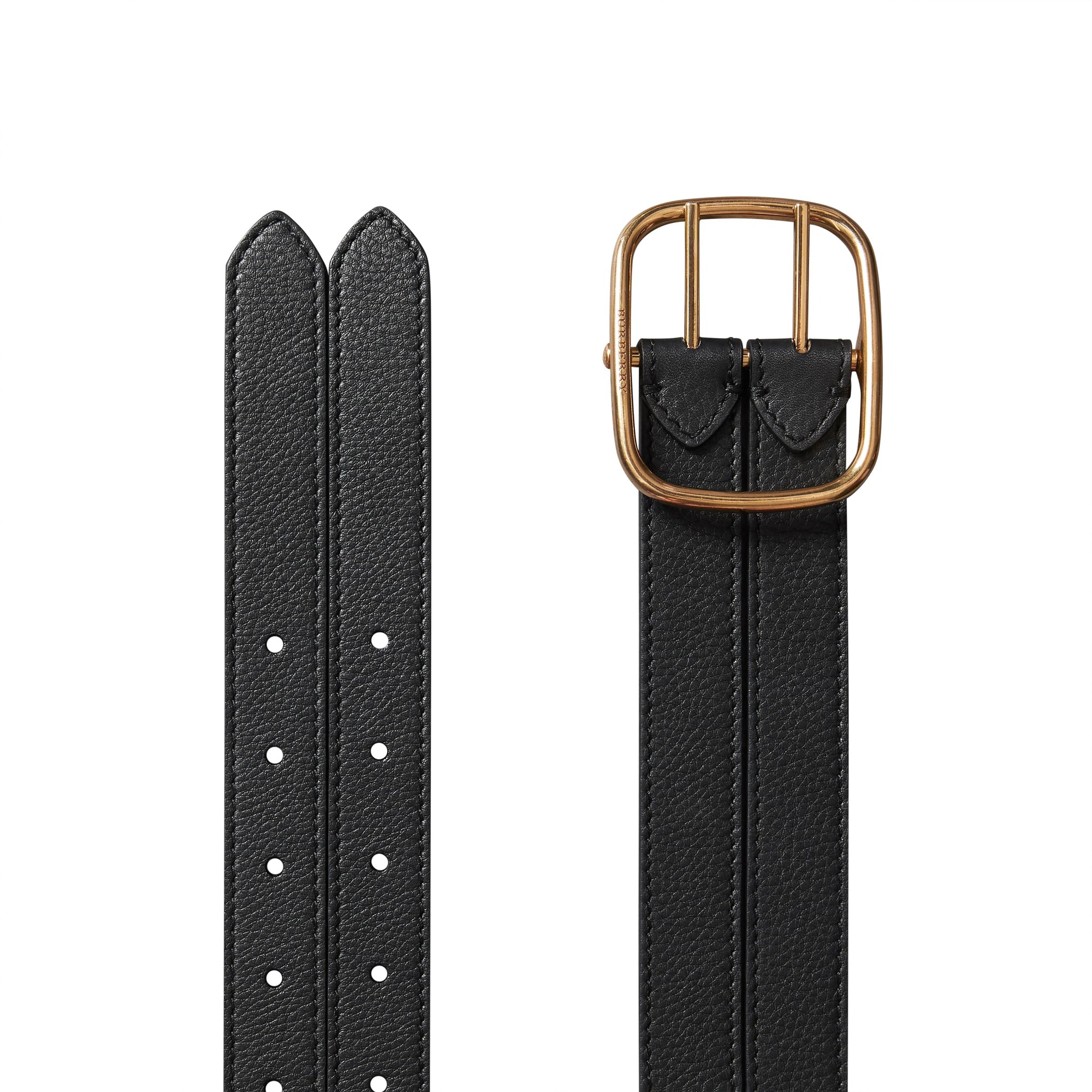 BLACK/SEA GREEN Ceinture en cuir double tour