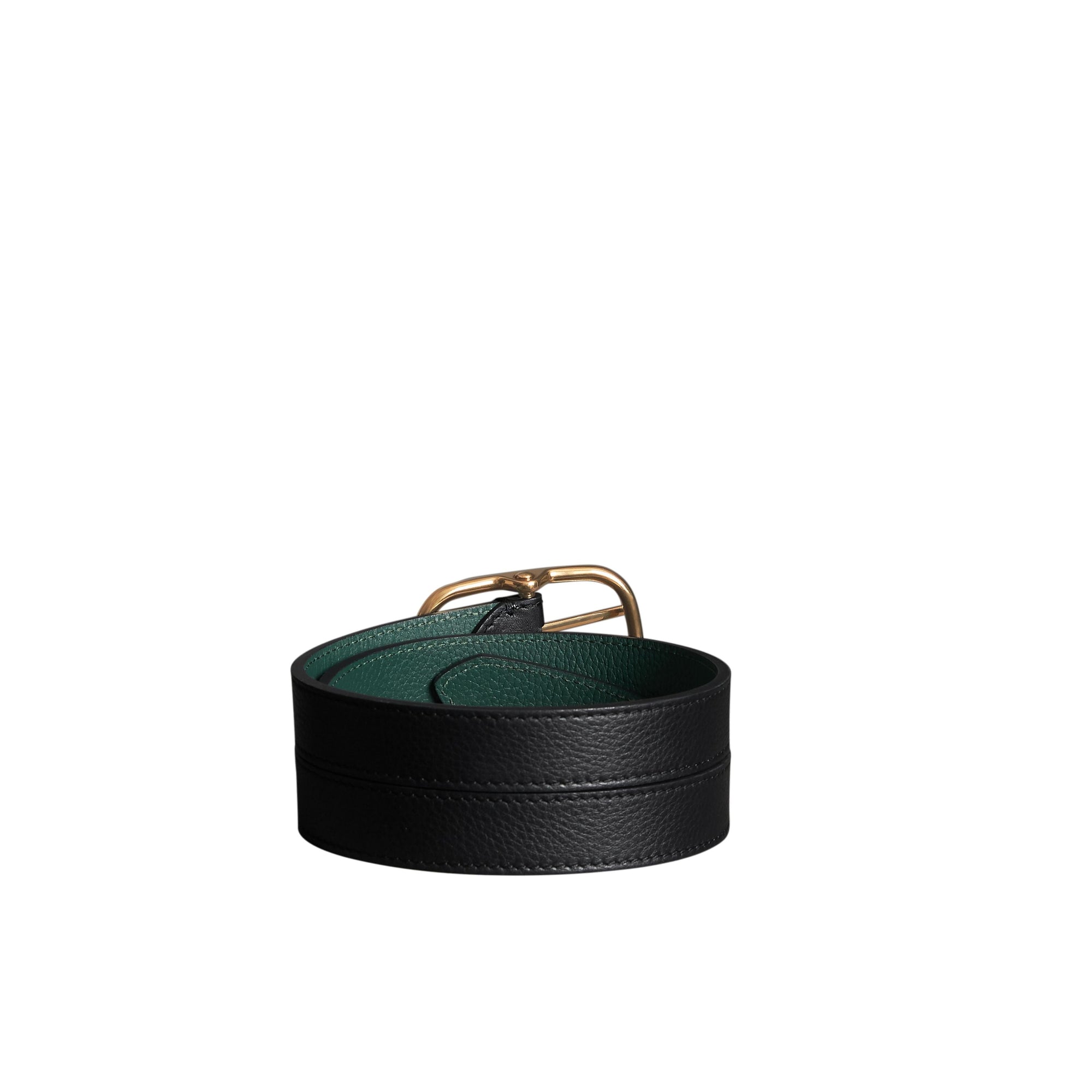 BLACK/SEA GREEN Ceinture en cuir double tour