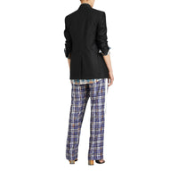 BLACK Veste habillée à double boutonnage en laine et mohair