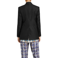 BLACK Veste habillée à double boutonnage en laine et mohair