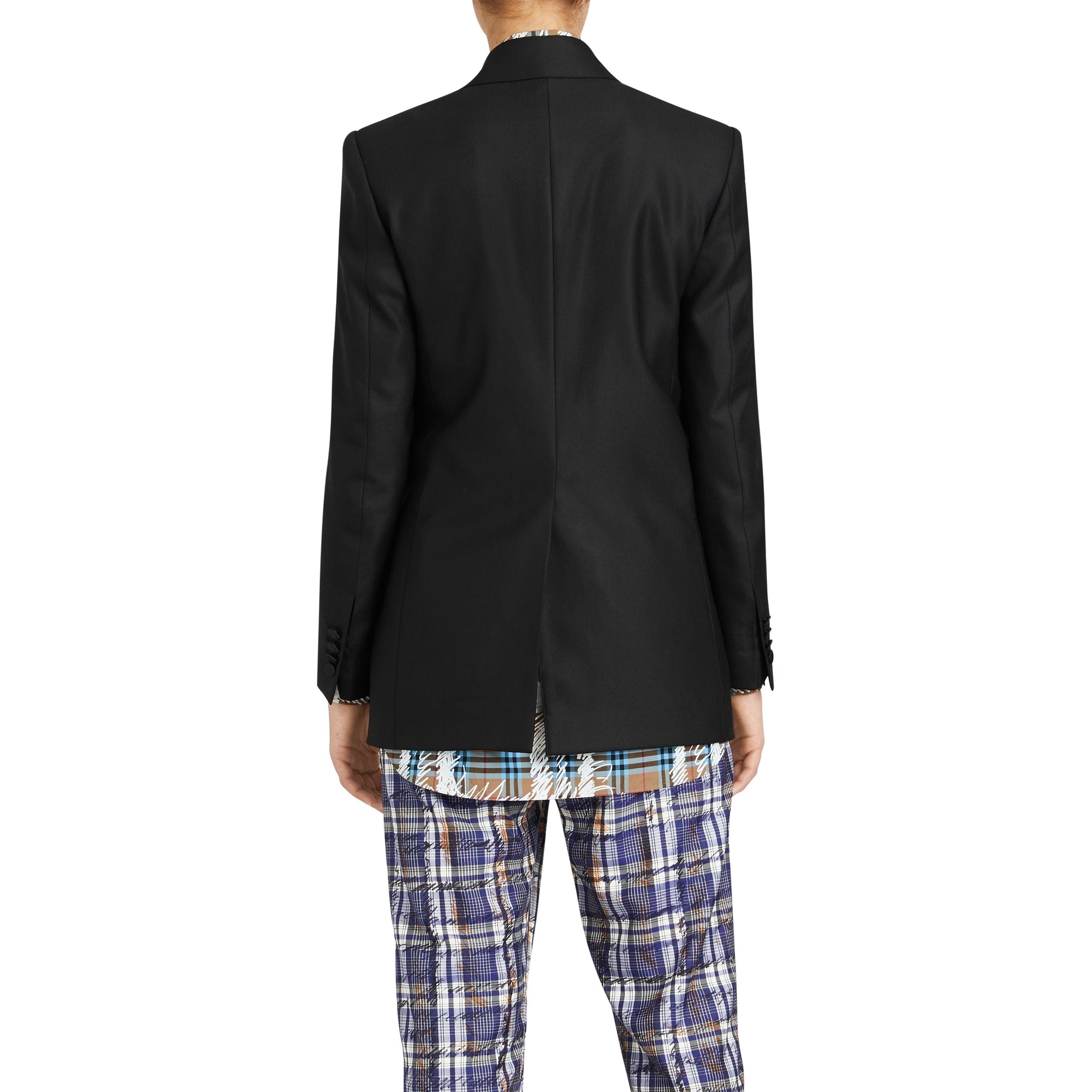 BLACK Veste habillée à double boutonnage en laine et mohair
