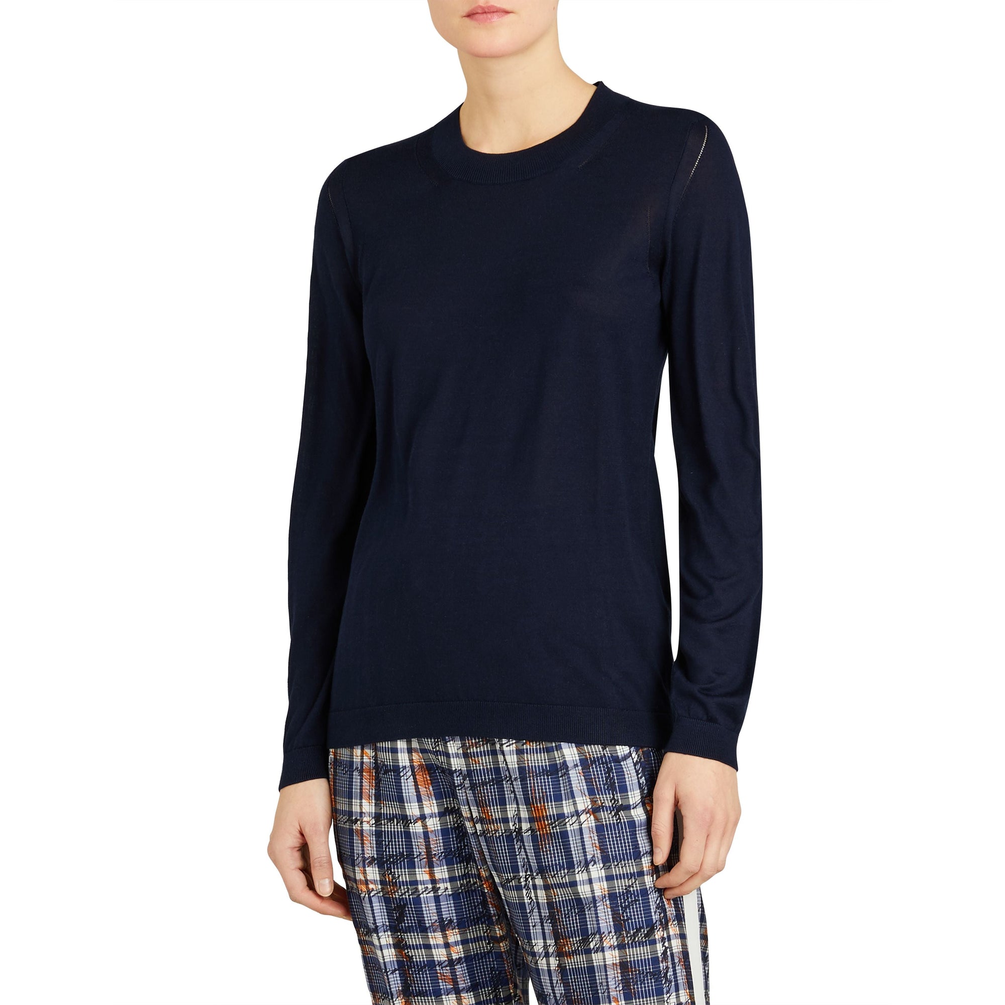 NAVY Pull en soie et cachemire