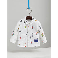 WHITE Chemise en coton avec broderies inspirées de Londres