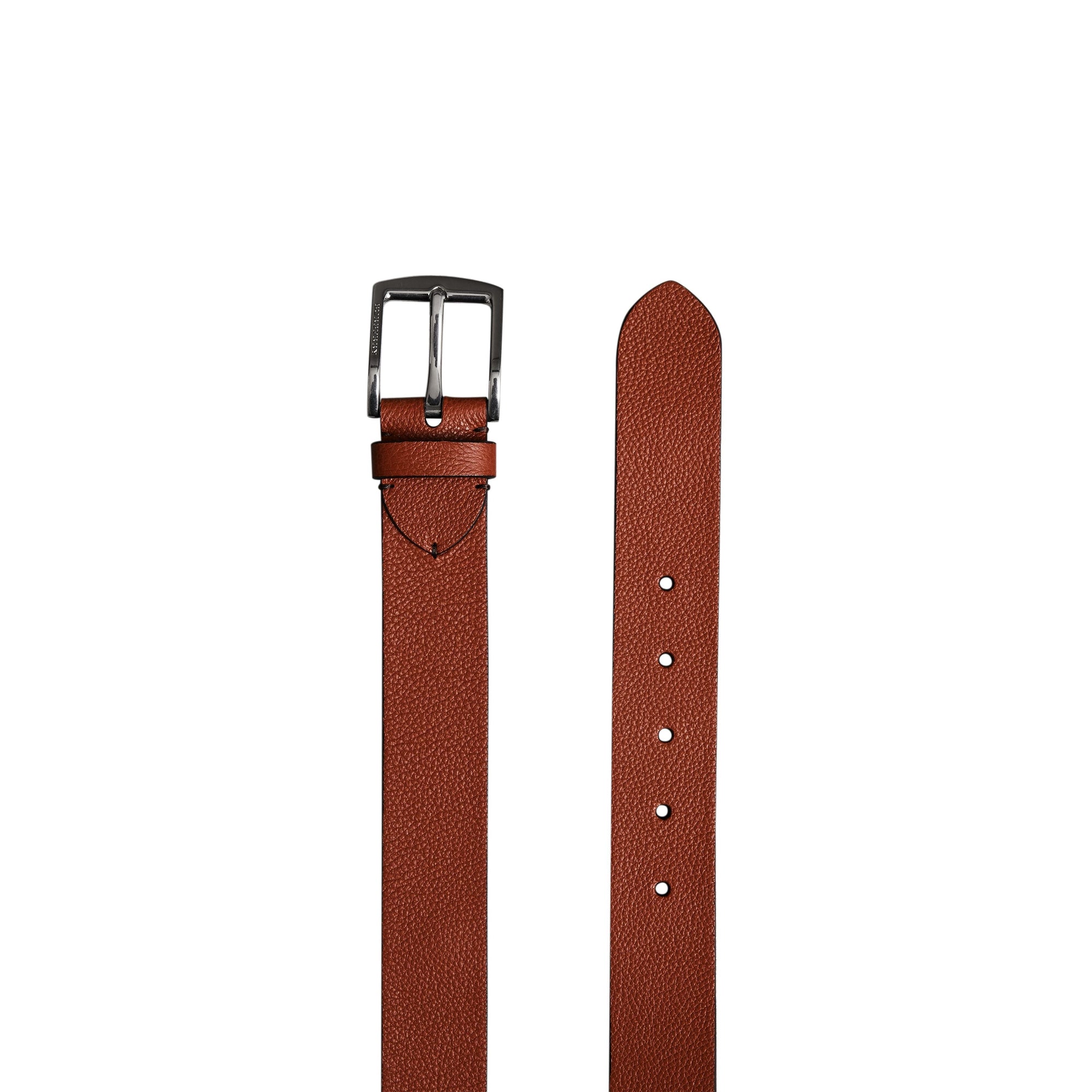 RUSSET BROWN Ceinture en cuir grainé