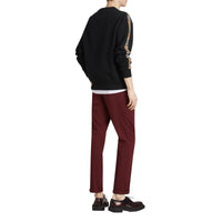 BLACK Sweat-shirt en coton mélangé avec détails à motif Vintage check