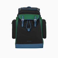 BLACK Sac à dos en nylon et cuir tricolore