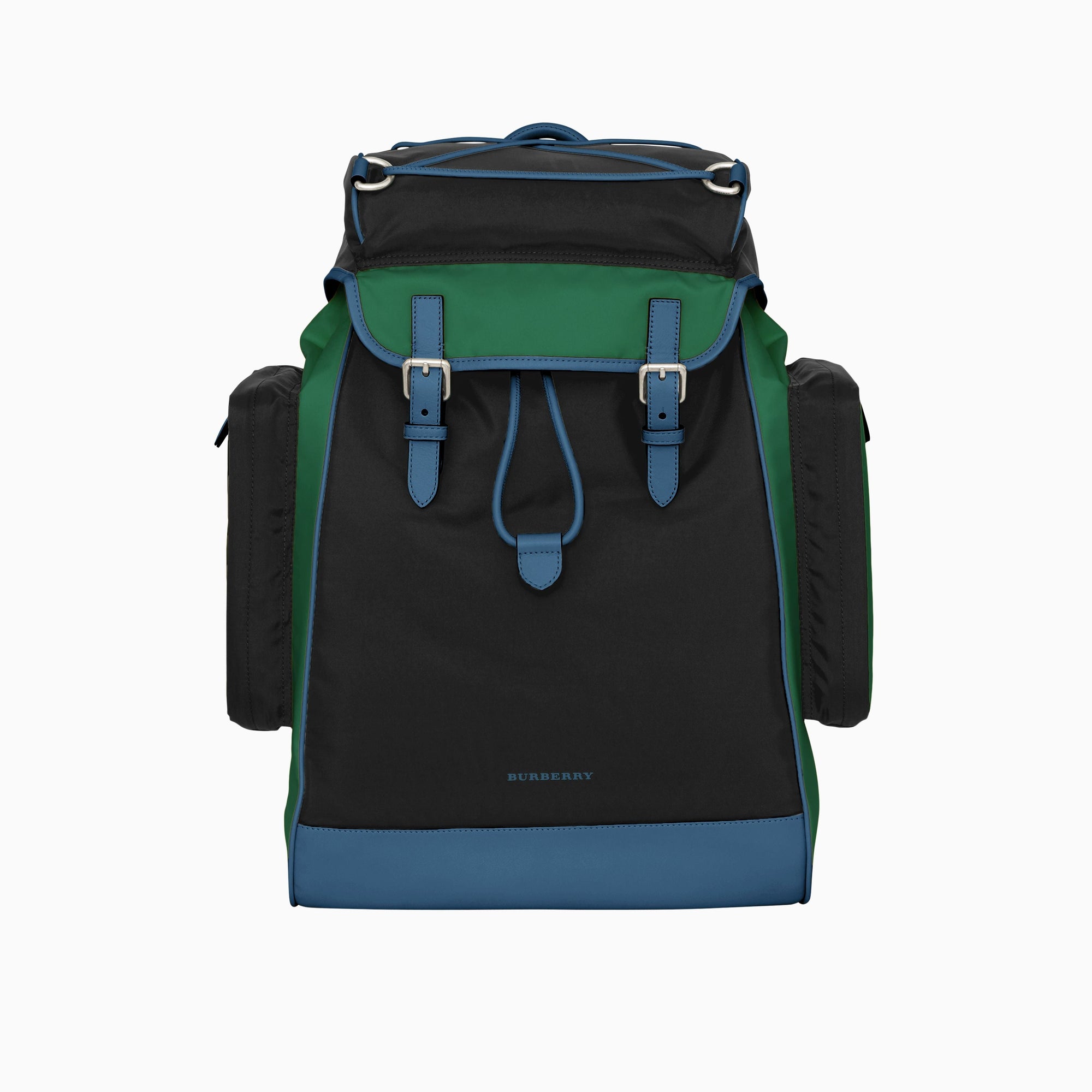 BLACK Sac à dos en nylon et cuir tricolore