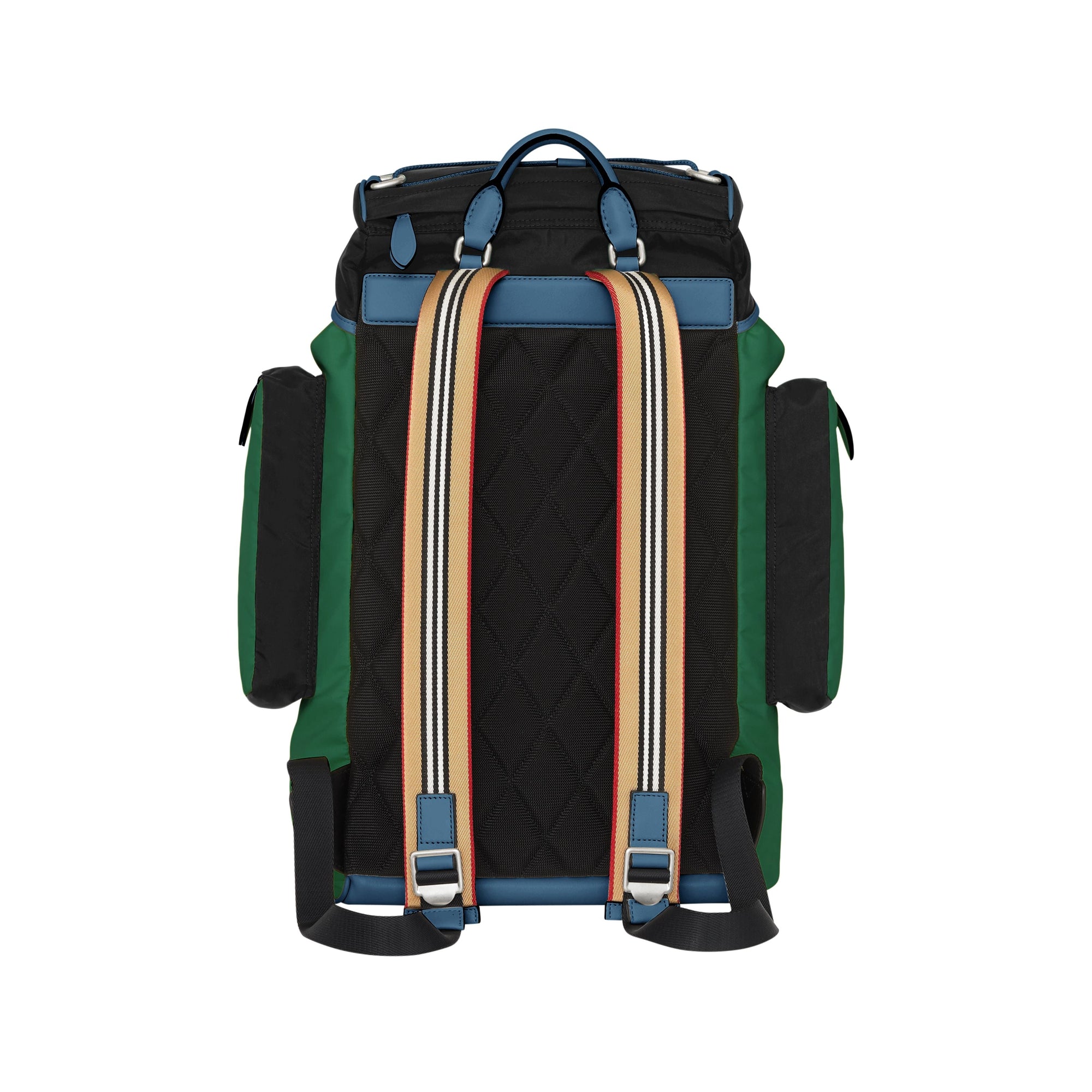BLACK Sac à dos en nylon et cuir tricolore