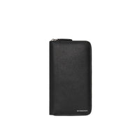 BLACK Portefeuille zippé en cuir grainé