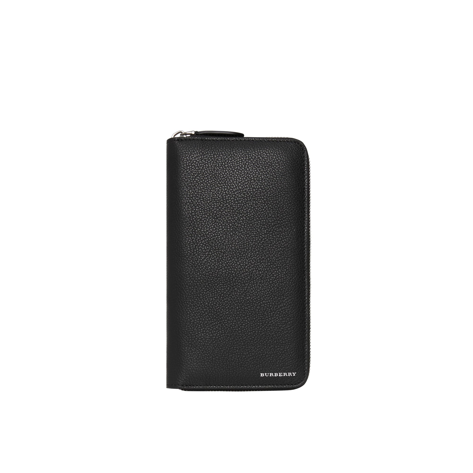 BLACK Portefeuille zippé en cuir grainé