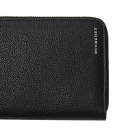 BLACK Portefeuille zippé en cuir grainé