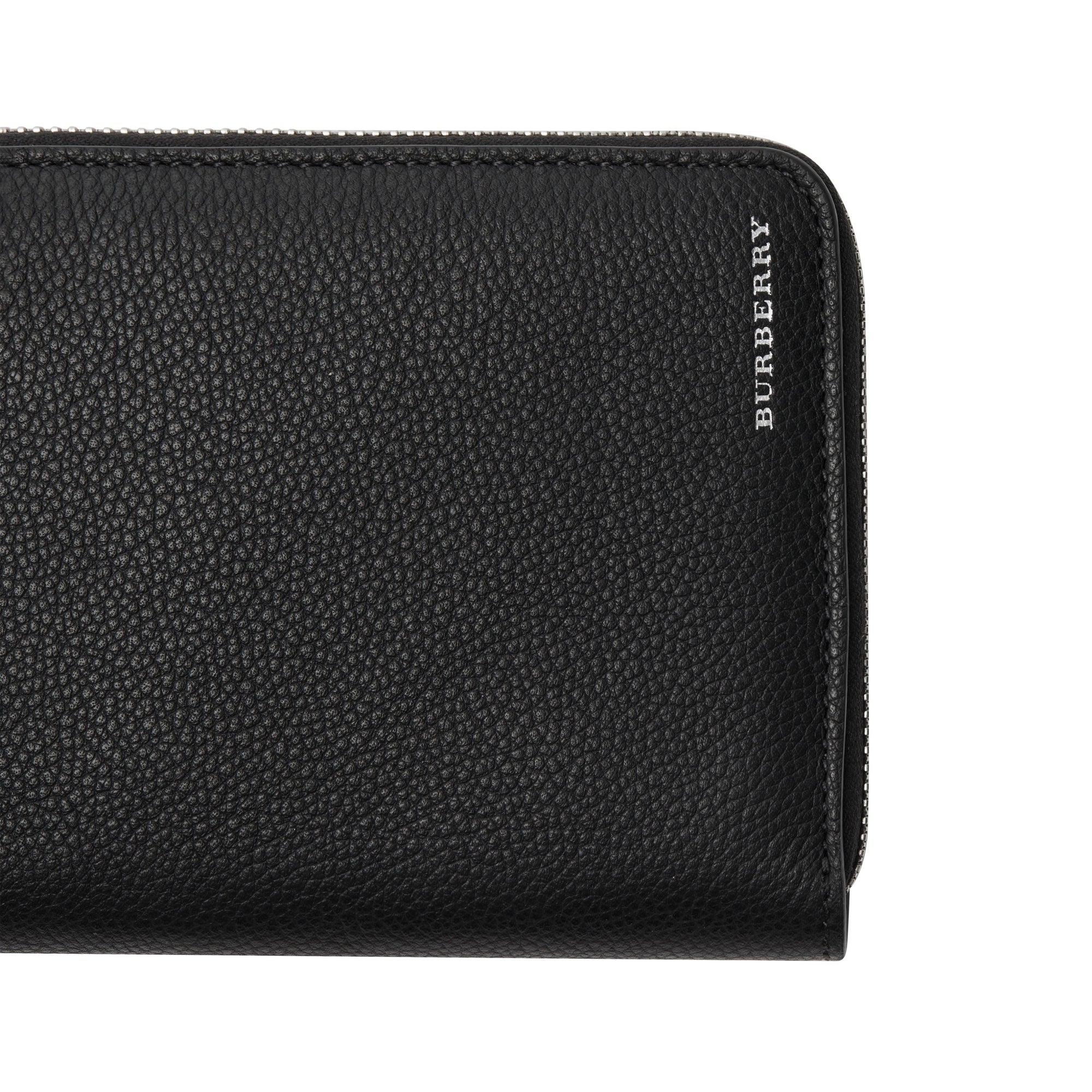 BLACK Portefeuille zippé en cuir grainé