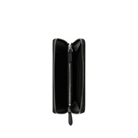 BLACK Portefeuille zippé en cuir grainé