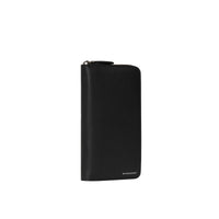 BLACK Portefeuille zippé en cuir grainé