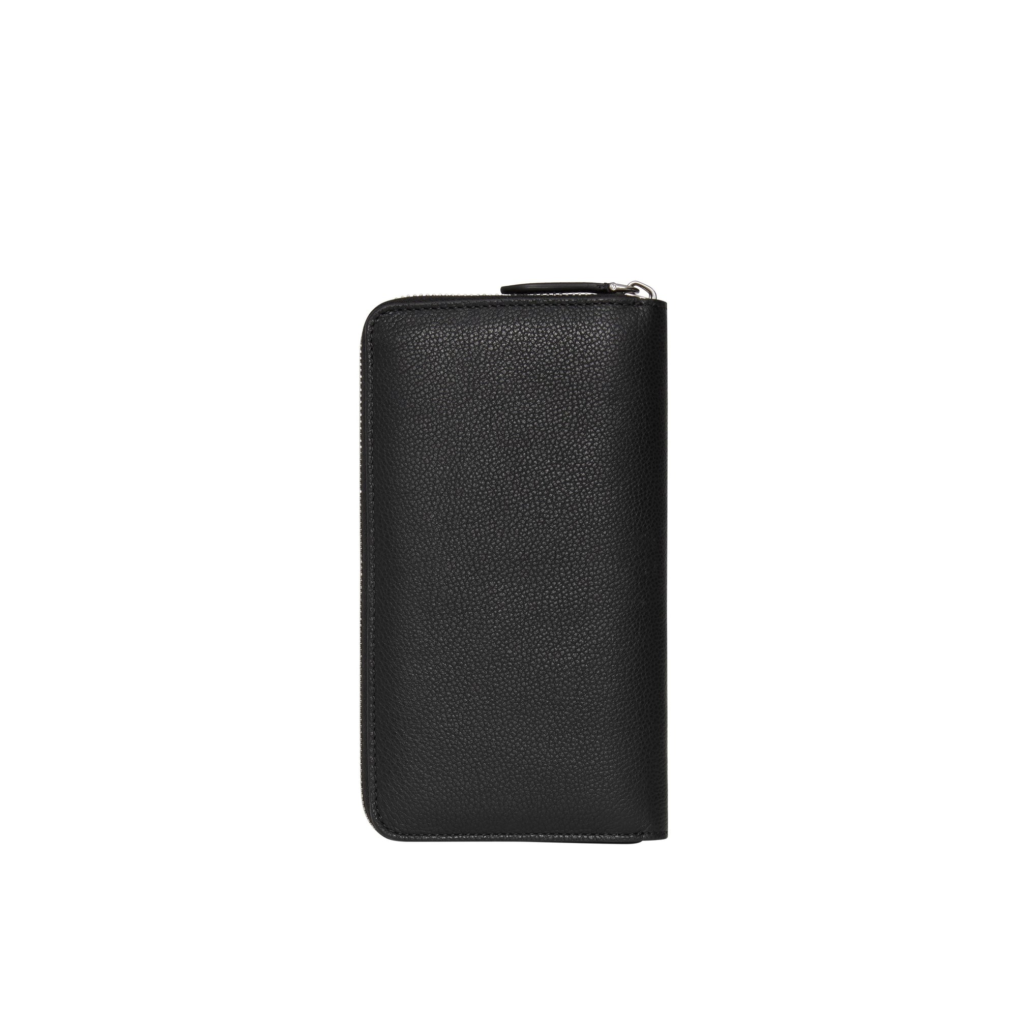 BLACK Portefeuille zippé en cuir grainé