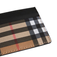 BLACK Porte-cartes en cuir à motif Vintage check