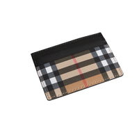 BLACK Porte-cartes en cuir à motif Vintage check