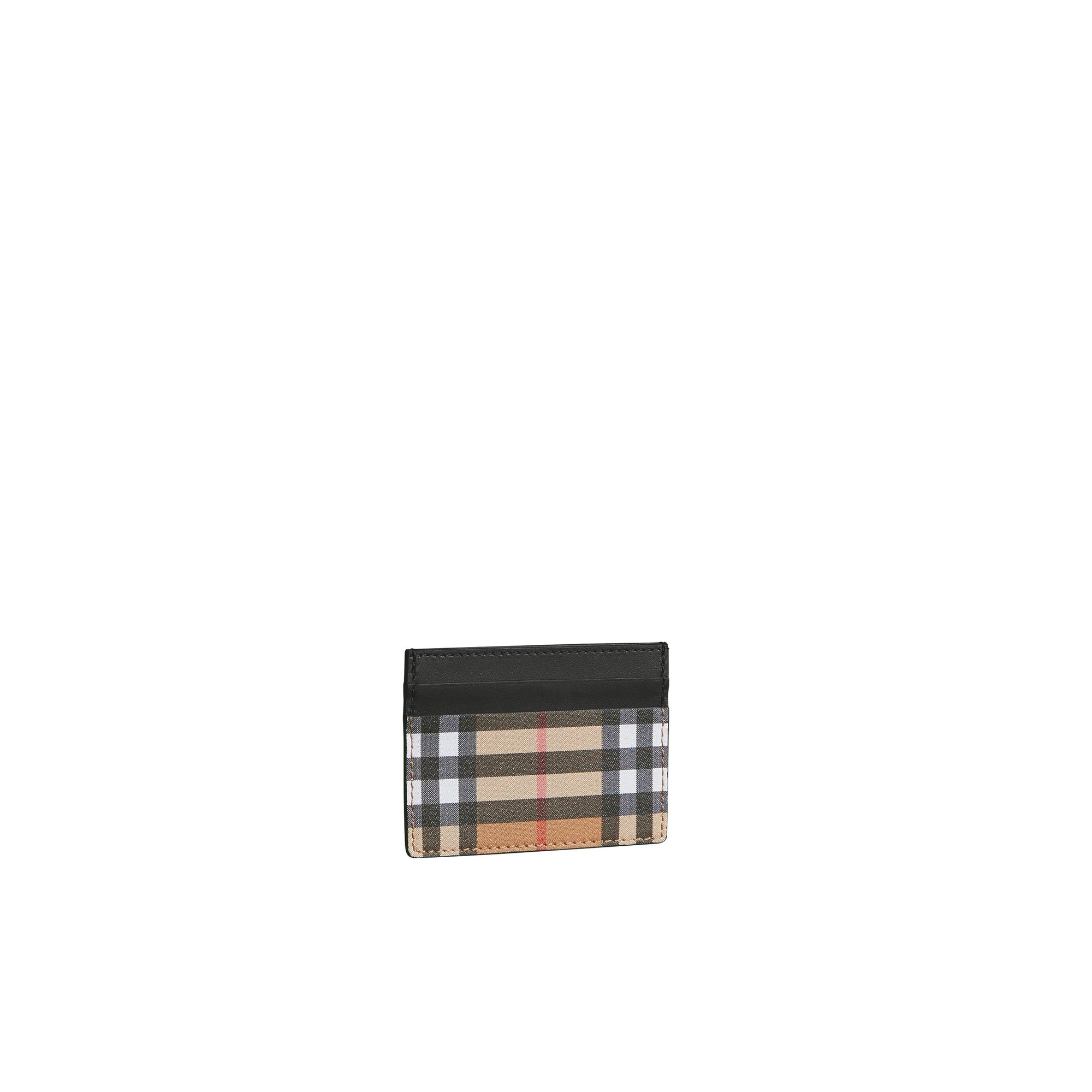BLACK Porte-cartes en cuir à motif Vintage check