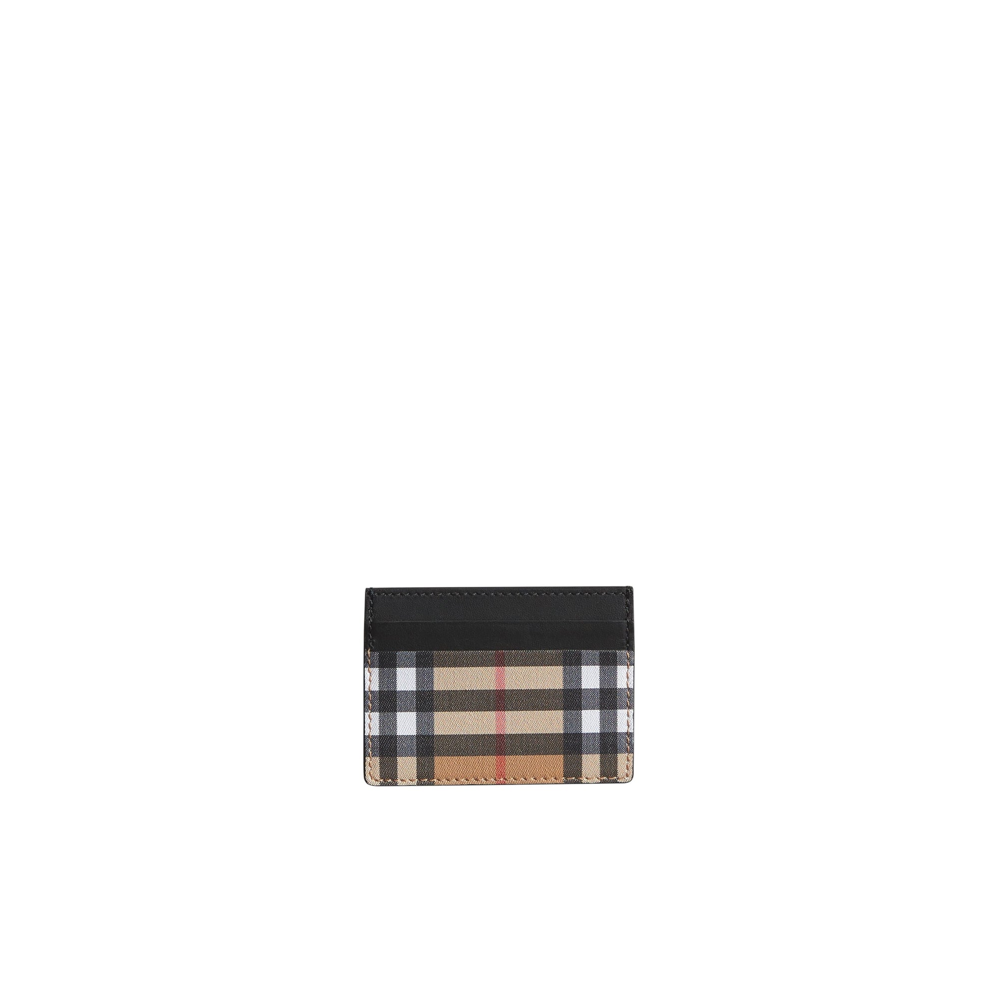 BLACK Porte-cartes en cuir à motif Vintage check