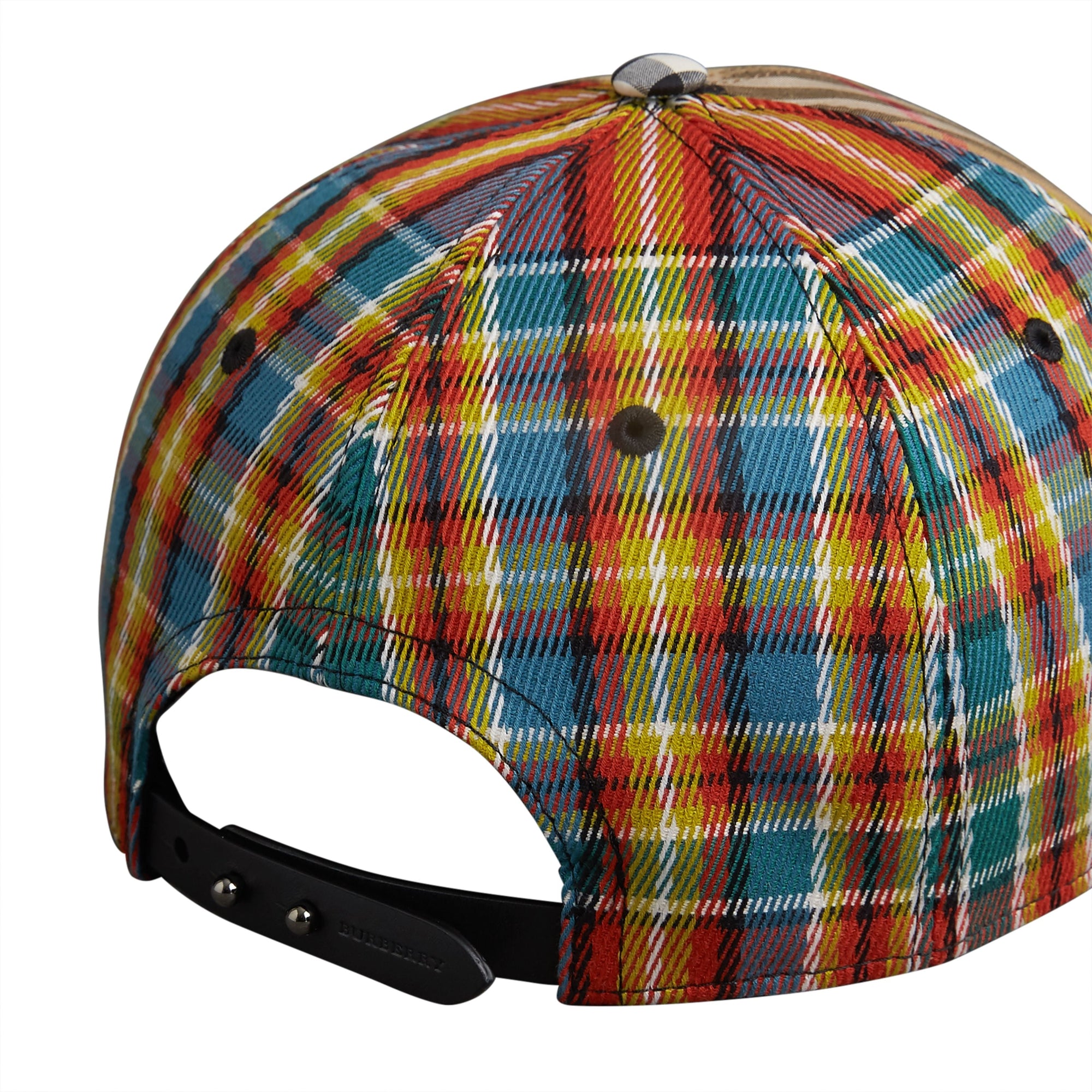 ANTIQUE YELLOW Casquette de baseball à motif check façon patchwork