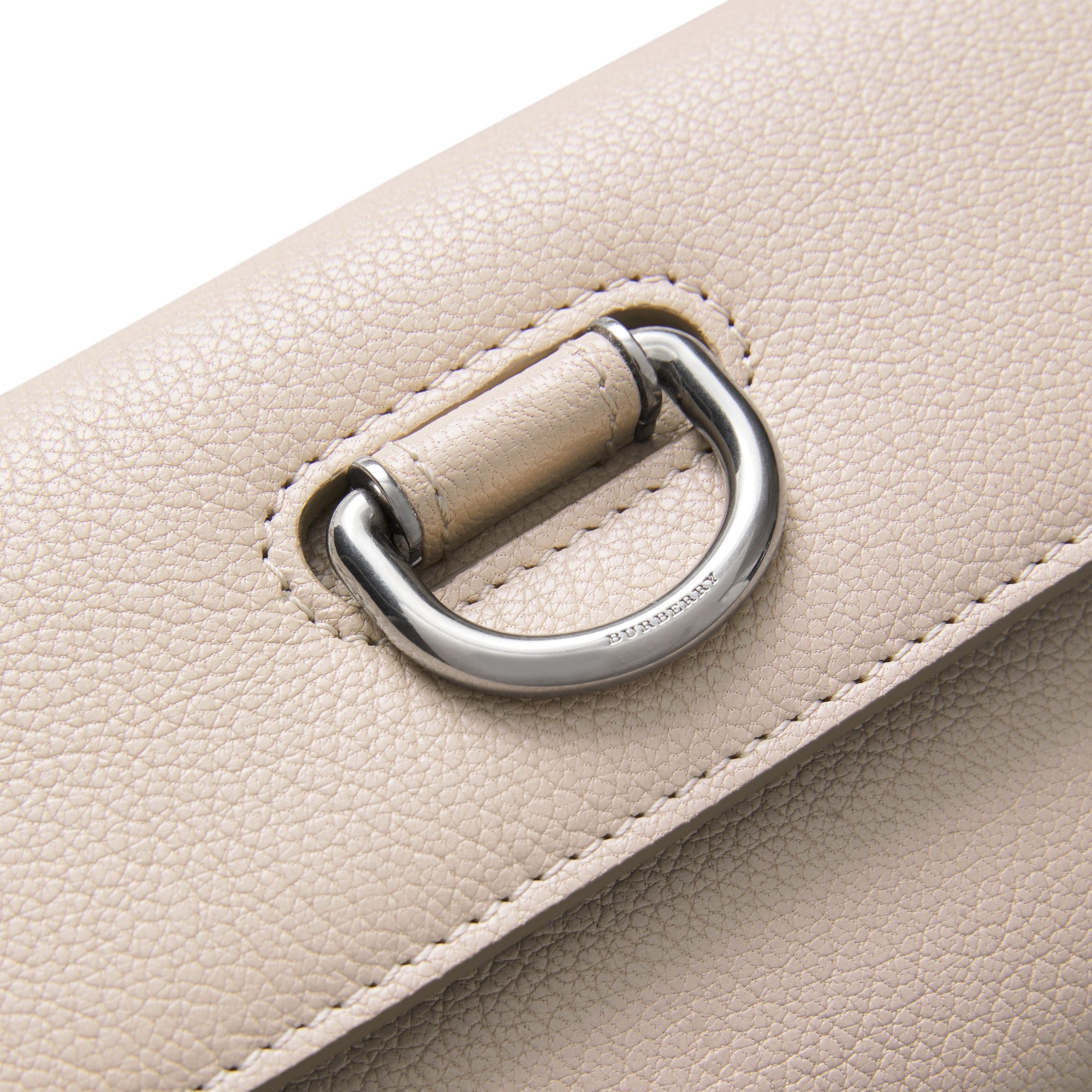 STONE Portefeuille continental en cuir grainé avec boucle en D