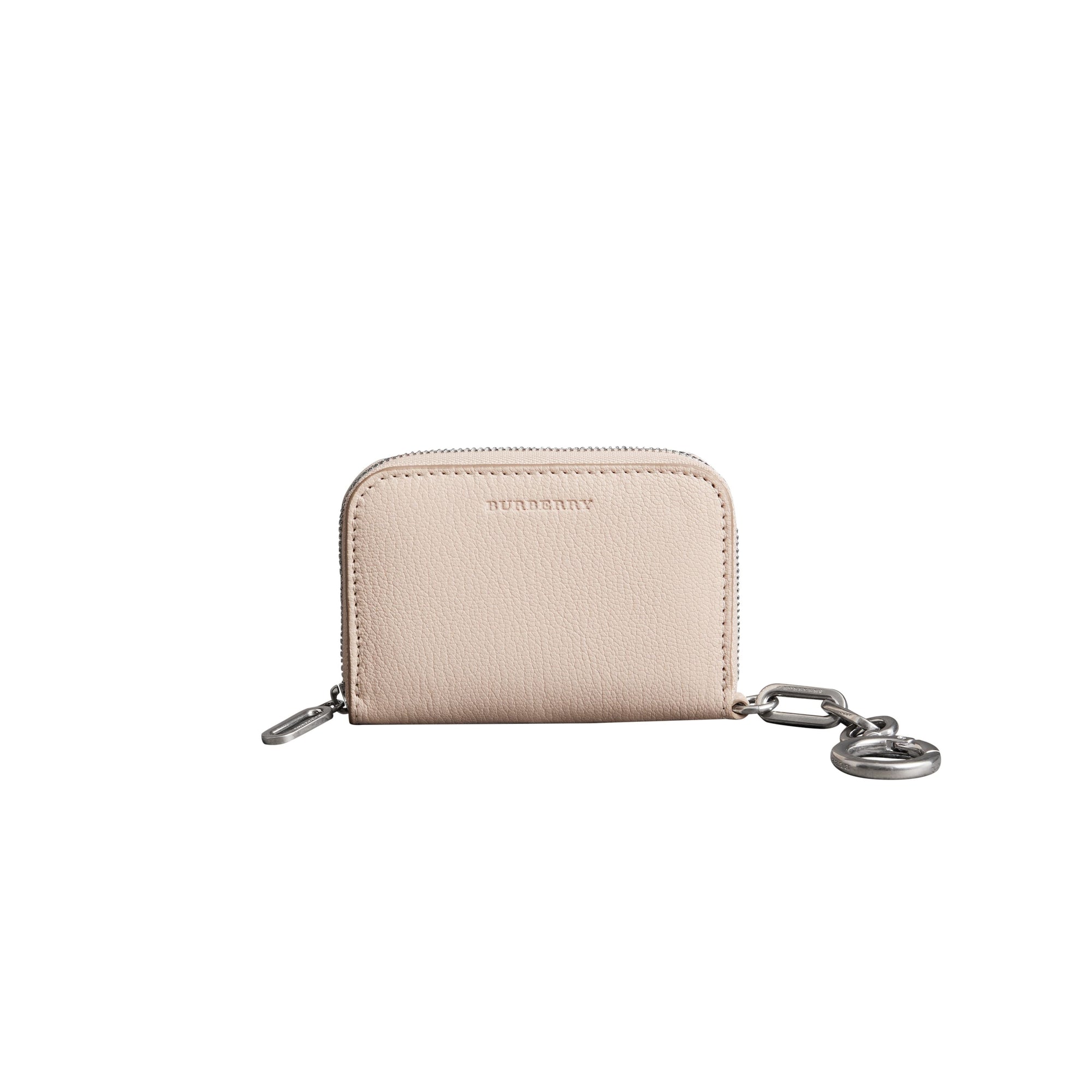 STONE Portefeuille zippé en cuir avec chaîne
