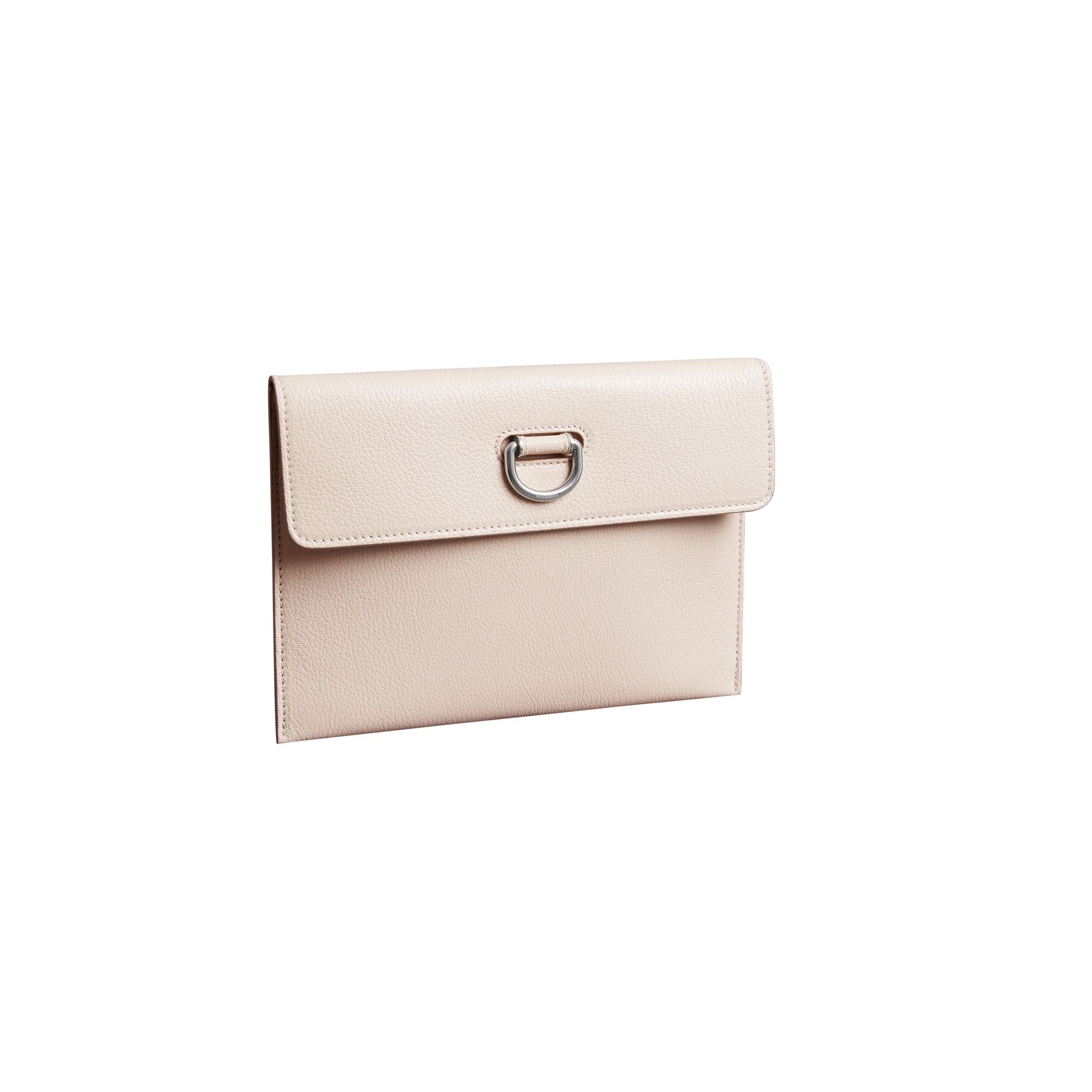 STONE Pochette en cuir à boucle en D avec porte-monnaie zippé