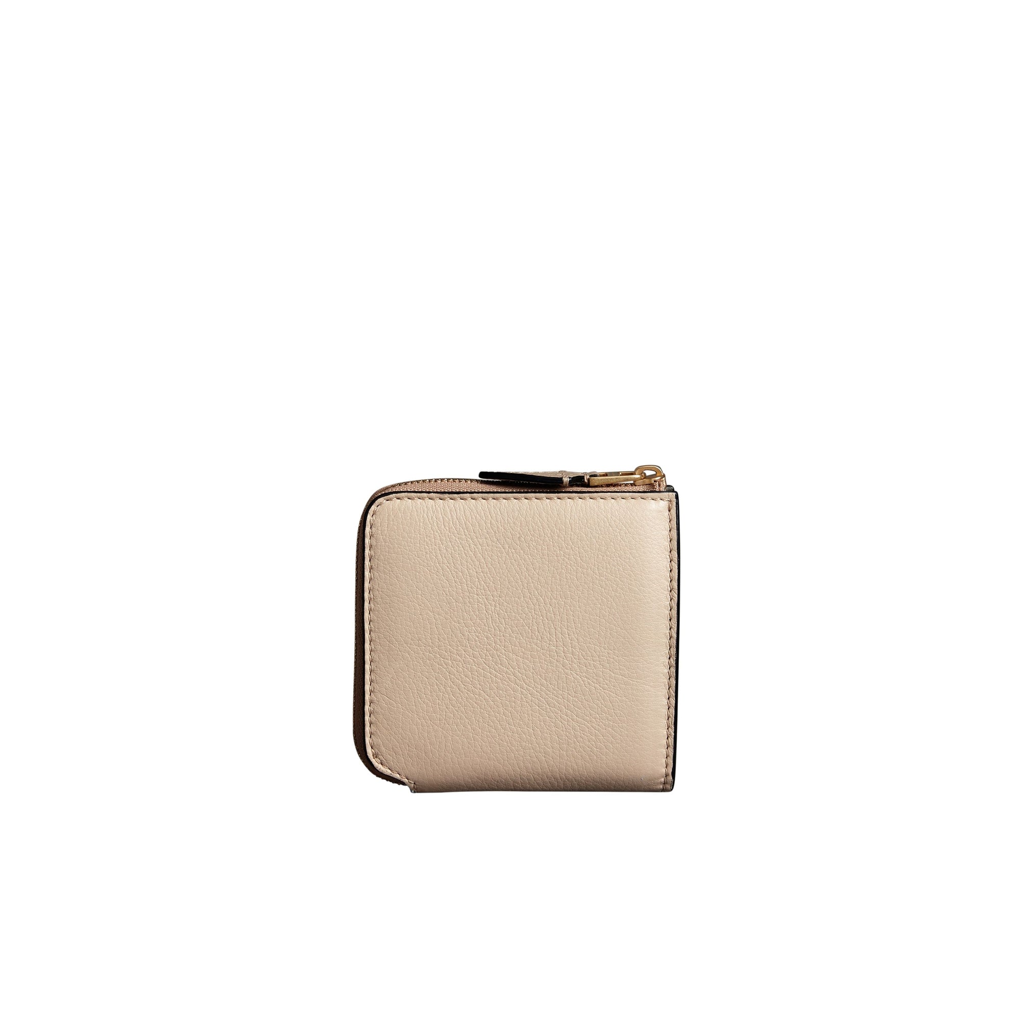 LIMESTONE Portefeuille carré zippé en cuir grainé