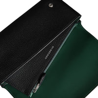 BLACK Portefeuille continental en cuir bicolore