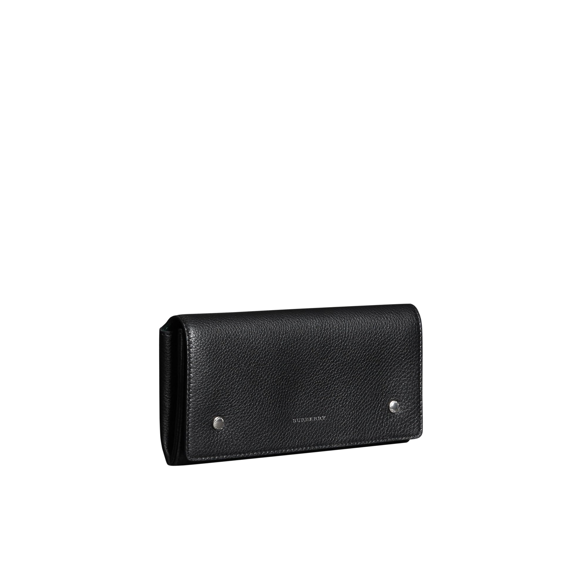 BLACK Portefeuille continental en cuir bicolore