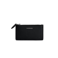 BLACK Porte-cartes zippé en cuir bicolore