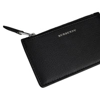 BLACK Porte-cartes zippé en cuir bicolore